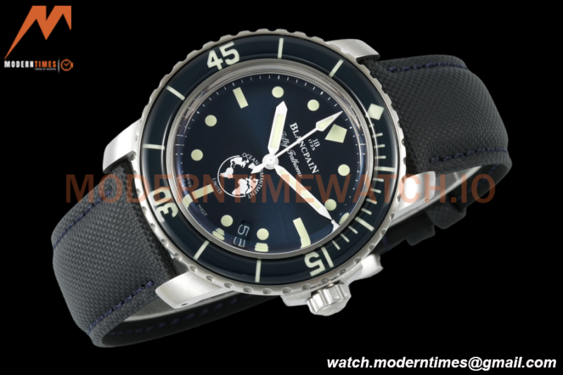 Blancpain - Fifty Fathoms 5008 Ocean Commitment III 40mm SS/NY Blue ZF A1151