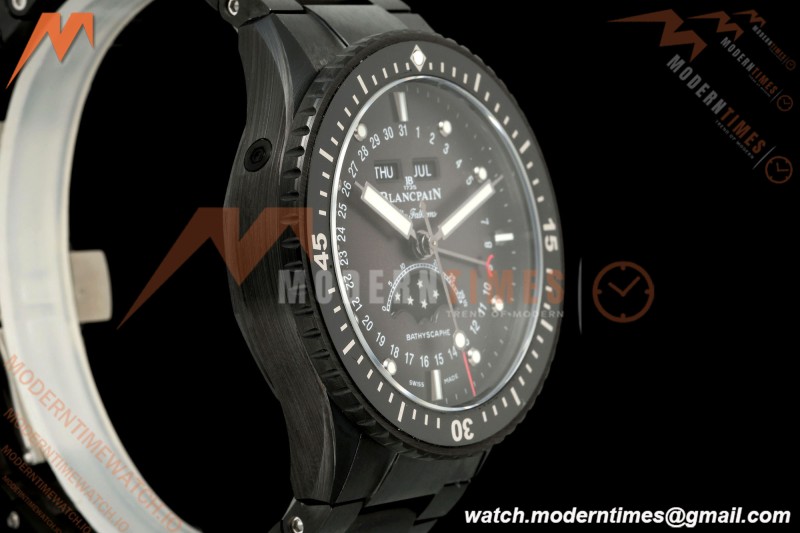 Blancpain - Fifty Fathoms 5054 Bathyscaphe Complete Calendar Moon Phases Black Ceramic Black Dial DDDF A6654