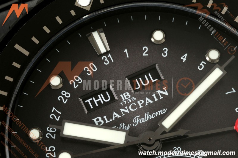 Blancpain - Fifty Fathoms 5054 Bathyscaphe Complete Calendar Moon Phases Black Ceramic Black Dial DDDF A6654