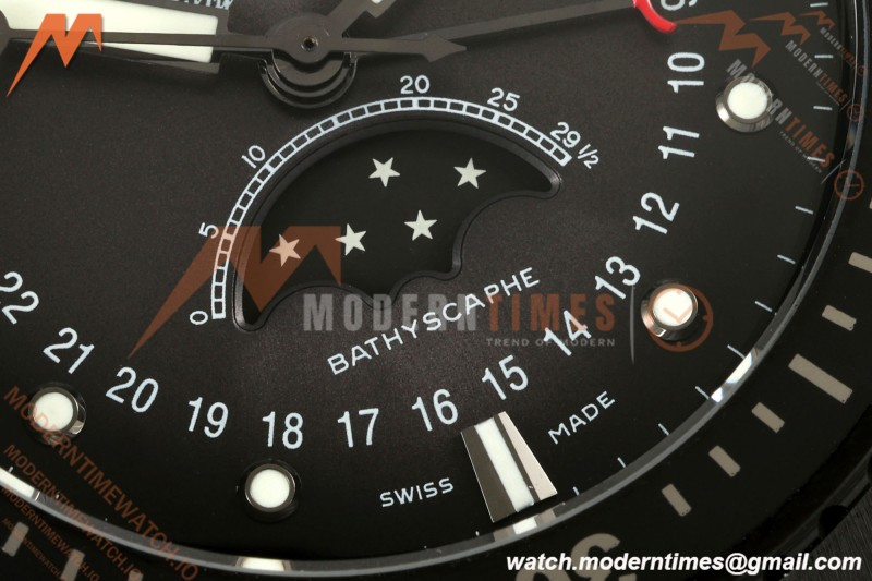 Blancpain - Fifty Fathoms 5054 Bathyscaphe Complete Calendar Moon Phases Black Ceramic Black Dial DDDF A6654