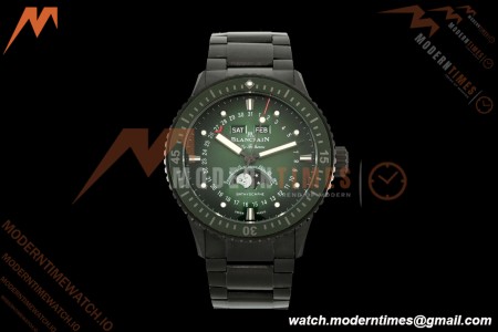 Blancpain - Fifty Fathoms 5054 Bathyscaphe Complete Calendar Moon Phases Black Ceramic Green Dial DDDF A6654