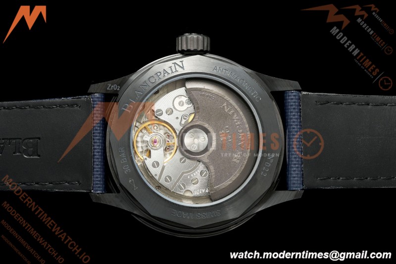 Blancpain - Fifty Fathoms 5054 Bathyscaphe Complete Calendar Moon Phases Black CER/NY Sunburst Blue DDDF A6654
