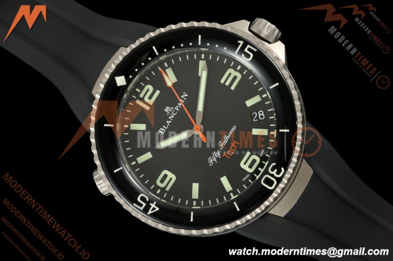 Blancpain - Fifty Fathoms Tech 5029 45mm Titanium CER/RU Black Dial DDF Cal.1315A Mod