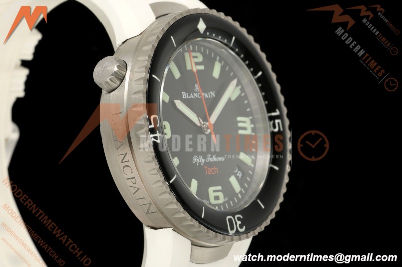 Blancpain - Fifty Fathoms Tech 5029 45mm Titanium CER/WHT/RU Black Dial DDF Cal.1315A Mod