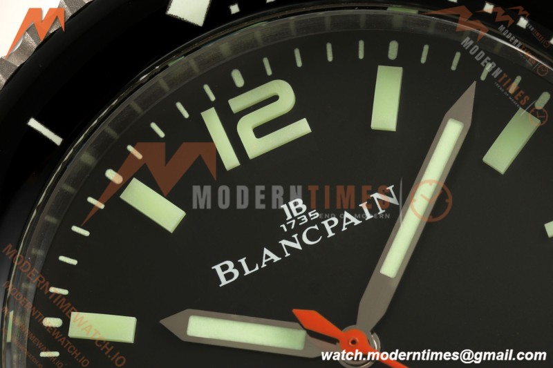 Blancpain - Fifty Fathoms Tech 5029 45mm Titanium CER/WHT/RU Black Dial DDF Cal.1315A Mod