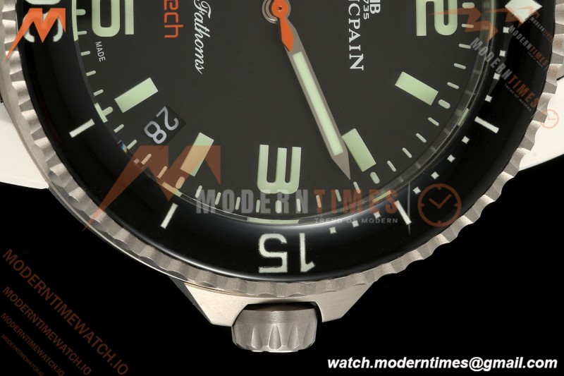 Blancpain - Fifty Fathoms Tech 5029 45mm Titanium CER/WHT/RU Black Dial DDF Cal.1315A Mod