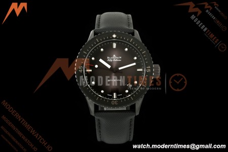 Blancpain - Fifty Fathoms 5000 43.6mm Bathyscaphe Black Cer/NY Sunburst Gray Dial DDDF A1315 | ブランパン - フィフティ ファゾムス 5000 43.6mm バチスカーフ ブラック セラミック/ナイロン サンバーストグレー文字盤 DDDF A1315