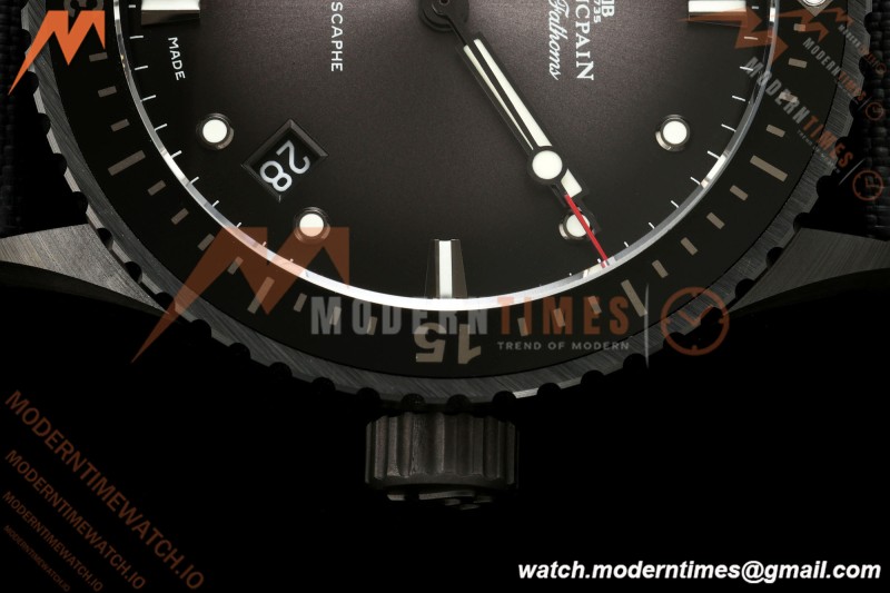 Blancpain - Fifty Fathoms 5000 43.6mm Bathyscaphe Black Cer/NY Sunburst Gray Dial DDDF A1315