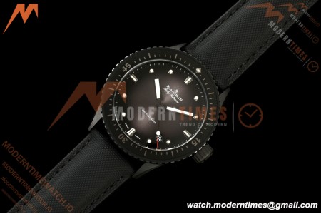 Blancpain - Fifty Fathoms 5000 43.6mm Bathyscaphe Black Cer/NY Sunburst Gray Dial DDDF A1315