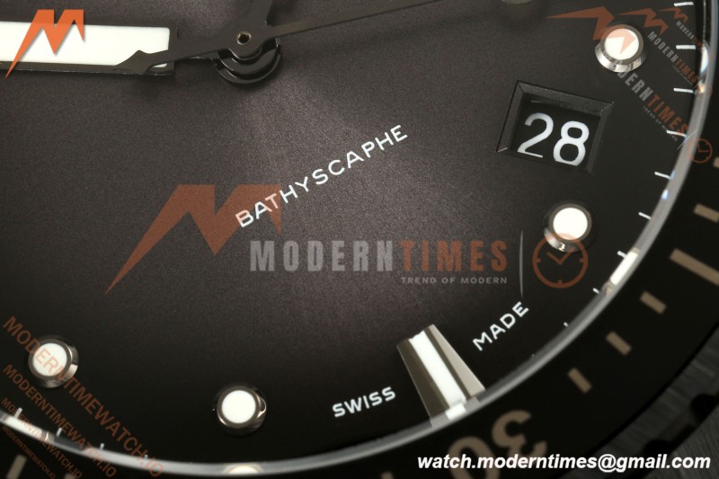 Blancpain - Fifty Fathoms 5000 43.6mm Bathyscaphe Black Cer/Cer Sunburst Gray Dial DDDF A1315