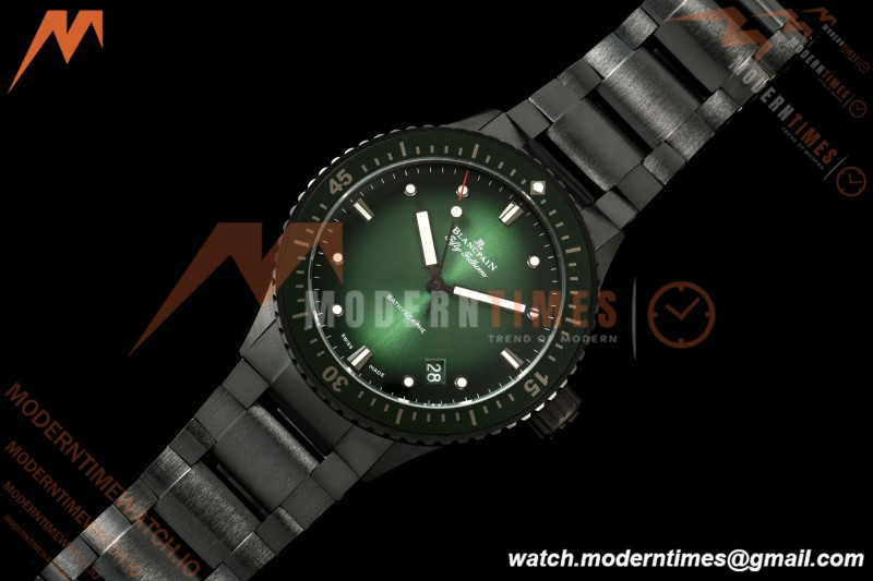 Blancpain - Fifty Fathoms 5000 43.6mm Bathyscaphe Green Cer/Cer Sunburst Green Dial DDDF A1315