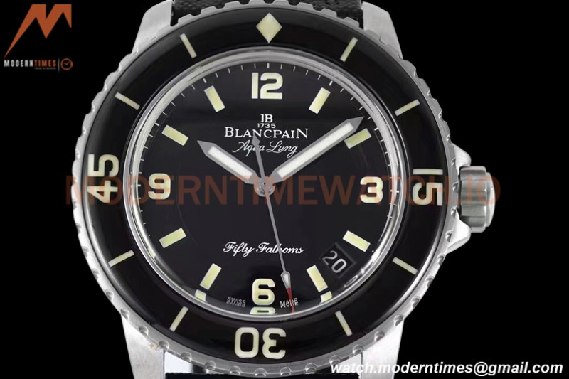 Blancpain - Fifty Fathoms Black SS/NY Black V2 ZF Asia 23J