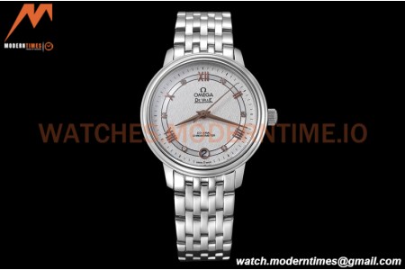 Omega - De Ville Prestige Ladies 32.7mm SS/SS White Textured GDF MY8215