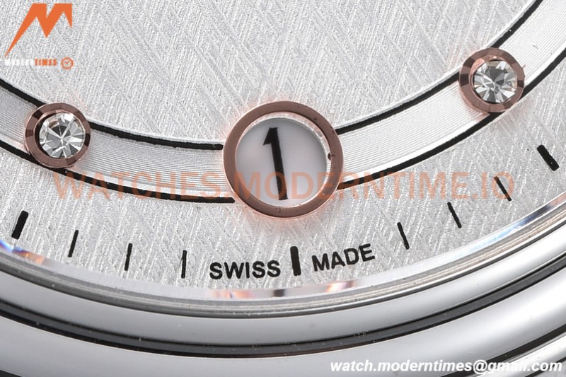 Omega - De Ville Prestige Ladies 32.7mm SS/SS White Textured GDF MY8215