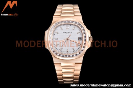Patek Philippe - Nautilus Automatic 40mm 5711R Diamond RG/RG Wht/Dia PPF A324