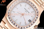 Patek Philippe - Nautilus Automatic 40mm 5711R Diamond RG/RG Wht/Dia PPF A324