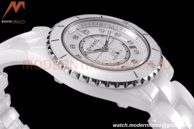 Chanel - J12 38MM Automatic White Cer/Cer Wht/Dia BVF Cal 12.1