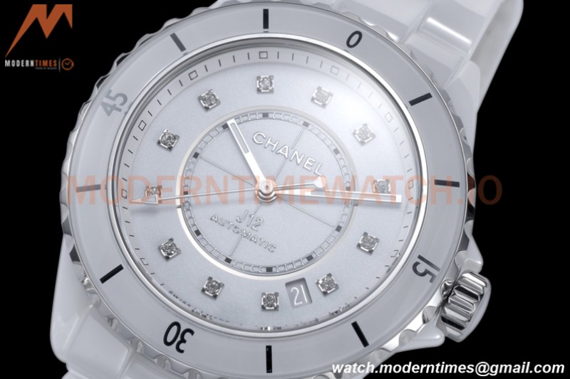 Chanel - J12 38MM Automatic White Cer/Cer Wht/Dia BVF Cal 12.1