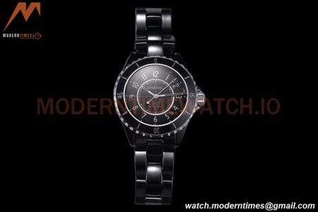 Chanel - J12 38MM Automatic Black Cer/Cer Blk/Num BVF Cal 12.1
