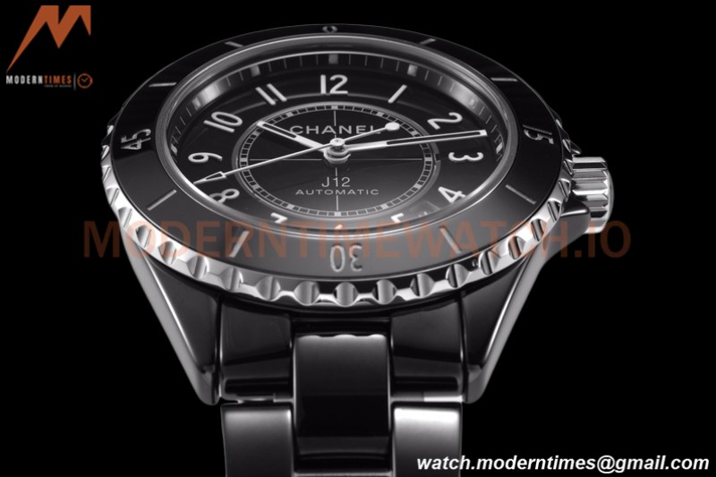 Chanel - J12 38MM Automatic Black Cer/Cer Blk/Num BVF Cal 12.1