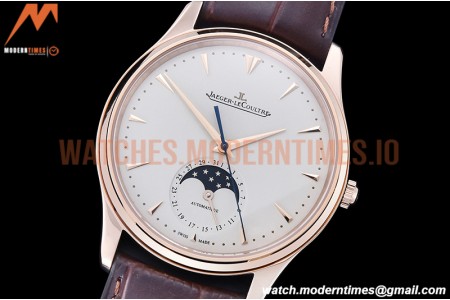 Jaeger LeCoultre - Master Ultra Thin Moonphase RG/LE White ZF 1:1 MY9015