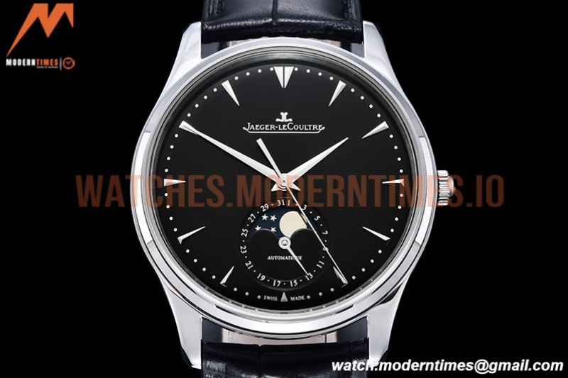Jaeger LeCoultre - Master Ultra Thin Moonphase SS/LE Black ZF 1:1 MY9015