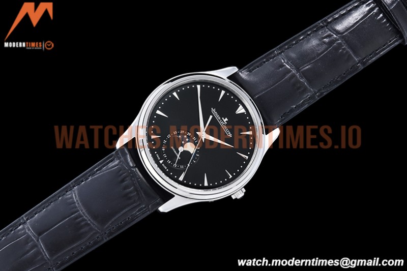Jaeger LeCoultre - Master Ultra Thin Moonphase SS/LE Black ZF 1:1 MY9015