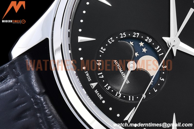 Jaeger LeCoultre - Master Ultra Thin Moonphase SS/LE Black ZF 1:1 MY9015