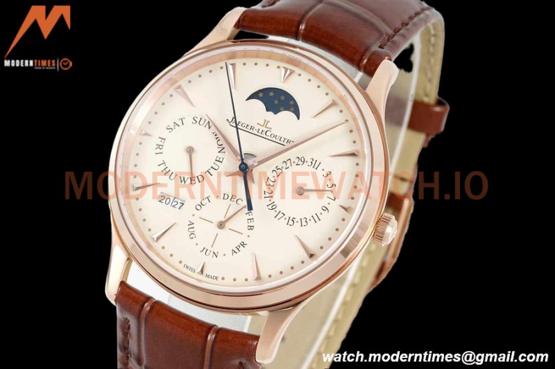 Jaeger LeCoultre - Master Ultra Thin Perp. Calendar RG/LE Beige VRF Cal.868.1