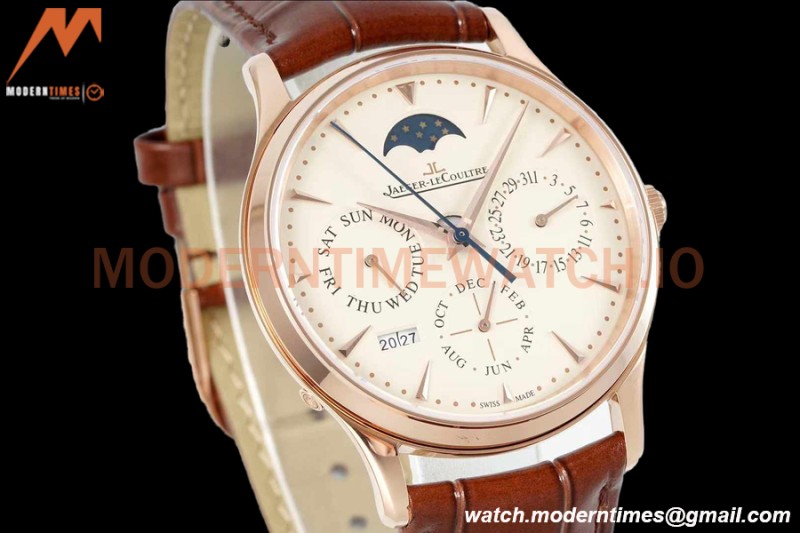 Jaeger LeCoultre - Master Ultra Thin Perp. Calendar RG/LE Beige VRF Cal.868.1