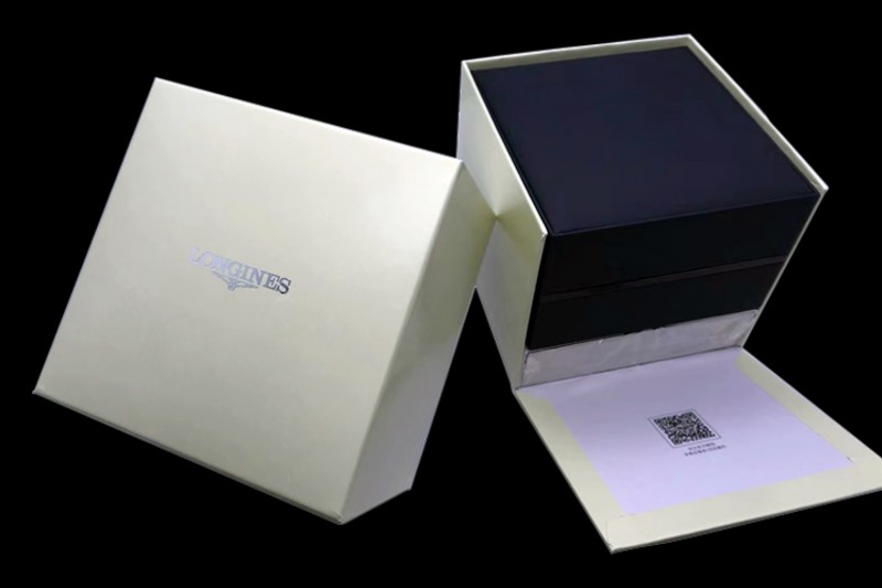 Longines - Black Leather Watch Box Set 1:1 Quality with Full Set of Booklets and Card