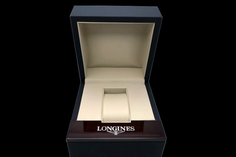 Longines - Black Leather Watch Box Set 1:1 Quality with Full Set of Booklets and Card