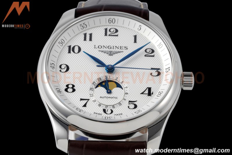 Longines - Longines Master Collection Moonphase SS/LE White APSF L899.5 MOD