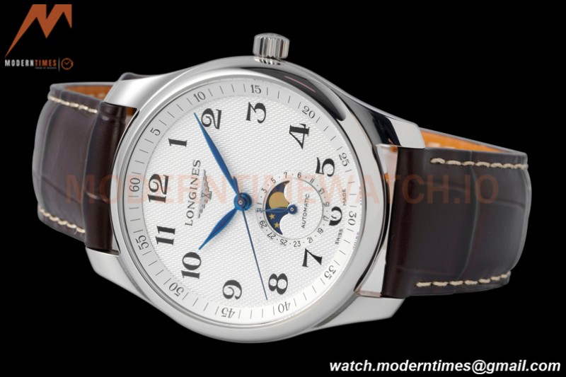 Longines - Longines Master Collection Moonphase SS/LE White APSF L899.5 MOD