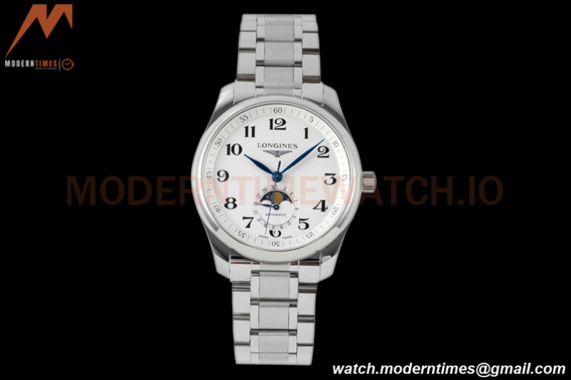 Longines - Longines Master Collection Moonphase SS/SS White APSF L899.5 MOD