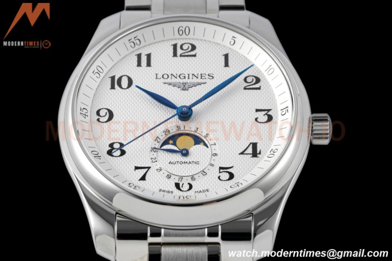 Longines - Longines Master Collection Moonphase SS/SS White APSF L899.5 MOD
