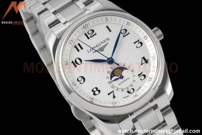 Longines - Longines Master Collection Moonphase SS/SS White APSF L899.5 MOD
