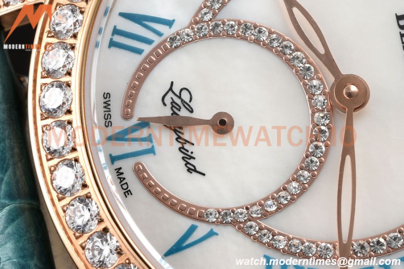 Blancpain - Ladybird Colors 35mm Blue RG/LE DIA/RMN White MOP BLSF A23J