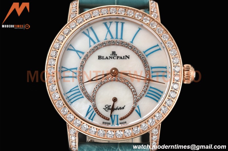 Blancpain - Ladybird Colors 35mm Blue RG/LE DIA/RMN White MOP BLSF A23J