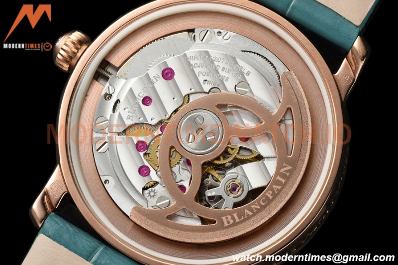 Blancpain - Ladybird Colors 35mm Blue RG/LE DIA/RMN White MOP BLSF A23J