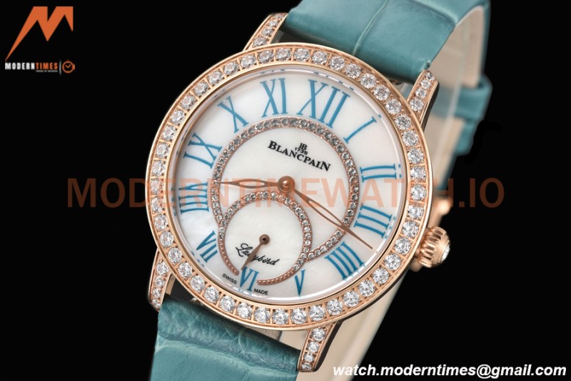Blancpain - Ladybird Colors 35mm Blue RG/LE DIA/RMN White MOP BLSF A23J