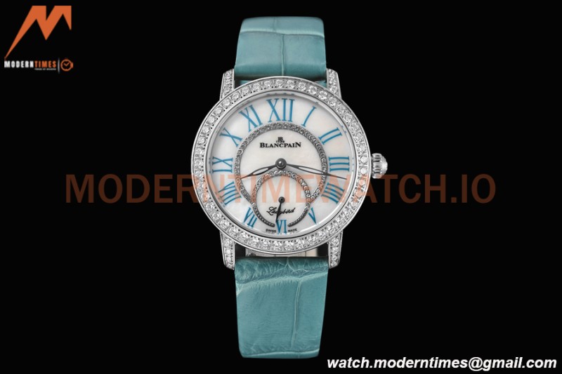 Blancpain - Ladybird Colors 35mm Blue SS/LE DIA/RMN White MOP BLSF A23J