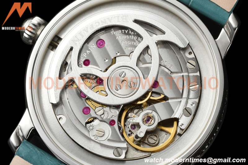 Blancpain - Ladybird Colors 35mm Blue SS/LE DIA/RMN White MOP BLSF A23J