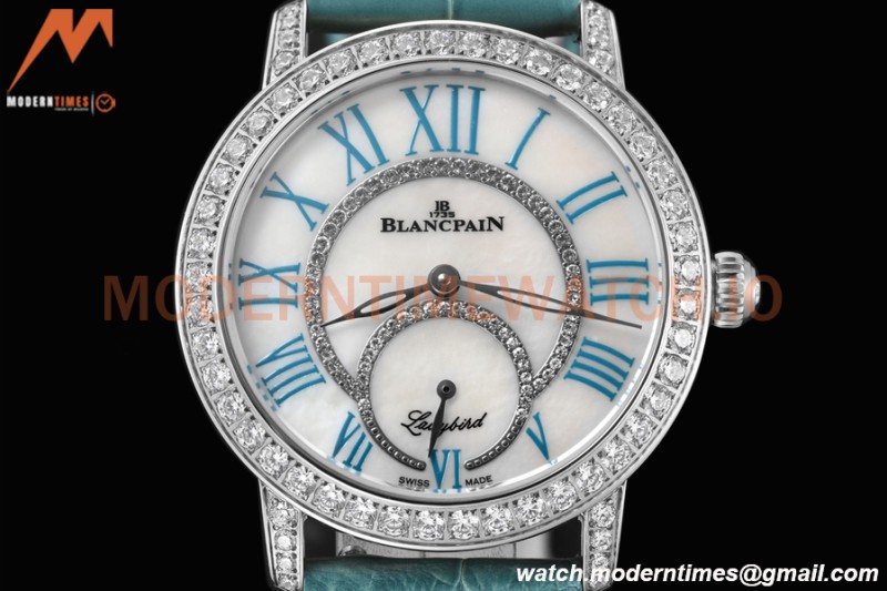 Blancpain - Ladybird Colors 35mm Blue SS/LE DIA/RMN White MOP BLSF A23J