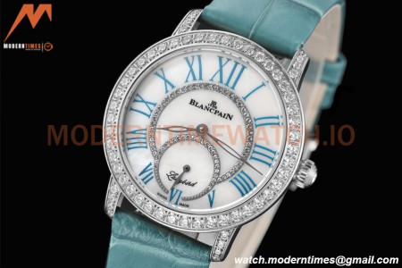 Blancpain - Ladybird Colors 35mm Blue SS/LE DIA/RMN White MOP BLSF A23J