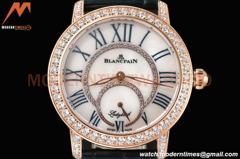 Blancpain - Ladybird Colors 35mm Peacock Green RG/LE DIA/RMN White MOP BLSF A23J