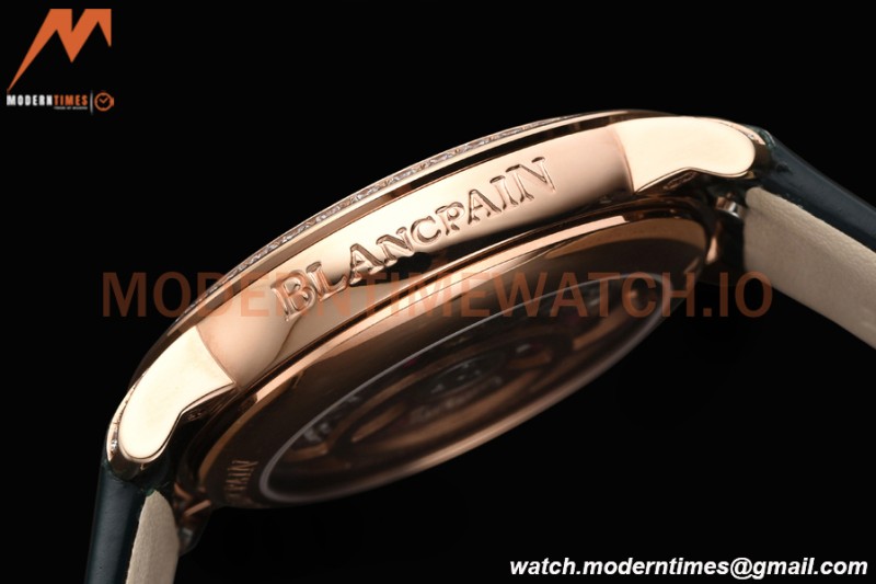 Blancpain - Ladybird Colors 35mm Peacock Green RG/LE DIA/RMN White MOP BLSF A23J