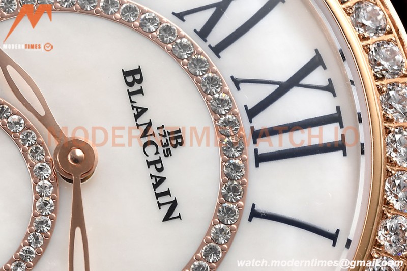 Blancpain - Ladybird Colors 35mm Navy RG/LE DIA/RMN White MOP BLSF A23J