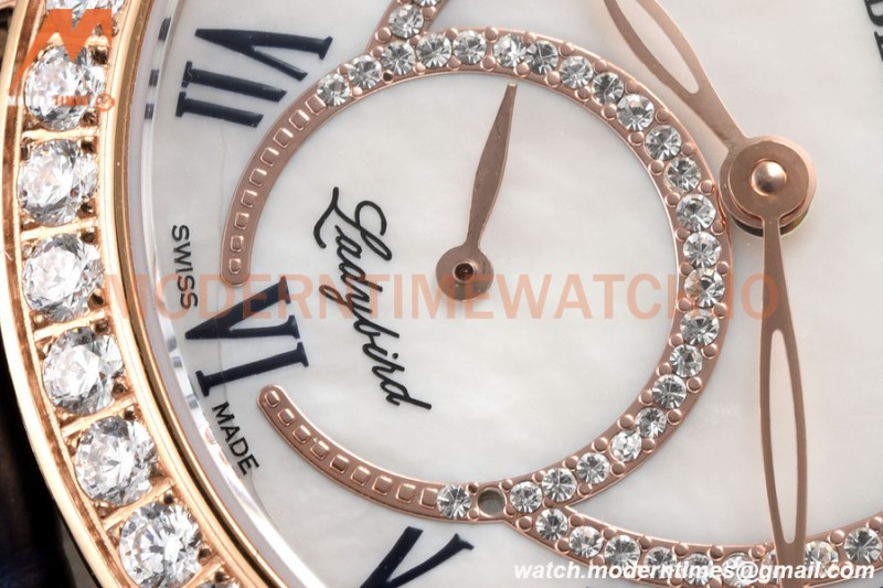 Blancpain - Ladybird Colors 35mm Navy RG/LE DIA/RMN White MOP BLSF A23J