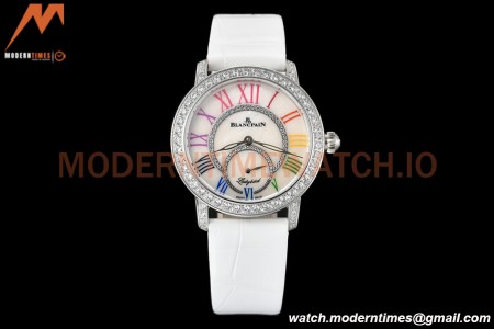 Blancpain - Ladybird Colors 35mm White SS/LE DIA/RMN White MOP BLSF A23J